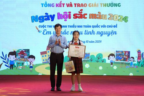 Thí sinh Tiền Giang giành giải đặc biệt cuộc thi 'Em vẽ sắc màu tình nguyện'