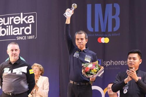 Trần Quyết Chiến vô địch World Cup Carom 3 băng, khẳng định vị thế số một châu Á