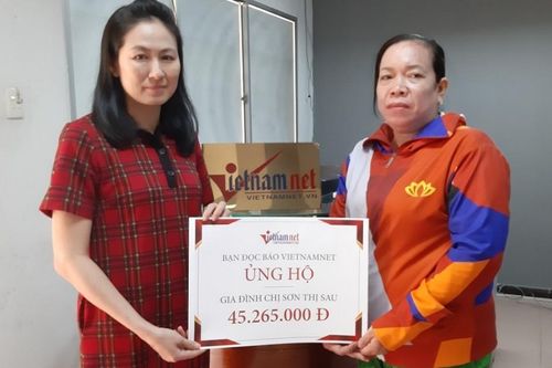 Gia đình chị Sơn Thị Sau được bạn đọc giúp đỡ hơn 45 triệu đồng
