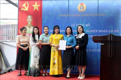 Thành lập nghiệp đoàn cơ sở đầu tiên tại Nam Định