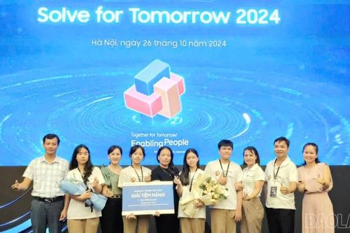 Trường THCS Lý Tự Trọng đạt giải Tiềm năng Cuộc thi 'Solve for tomorrow'