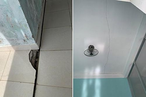 Xuất hiện lún, nứt bất thường tại một cơ sở y tế ở vùng biên giới Quảng Nam