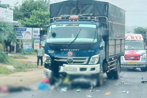 Gia Lai: đối đầu xe tải, 2 người đi mô tô tử vong tại chỗ