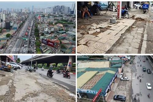 Thực trạng vỉa hè đường Nguyễn Xiển trước khi quận Thanh Xuân dự kiến chi 29 tỷ đồng cải tạo