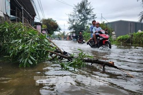 Người dân Huế dọn lụt sau bão số 6