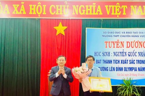Chủ tịch UBND tỉnh Gia Lai tặng bằng khen cho em Nguyễn Quốc Nhật Minh