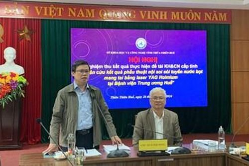 Phẫu thuật nội soi sỏi tuyến nước bọt mang tai bằng laser YAG Holmium