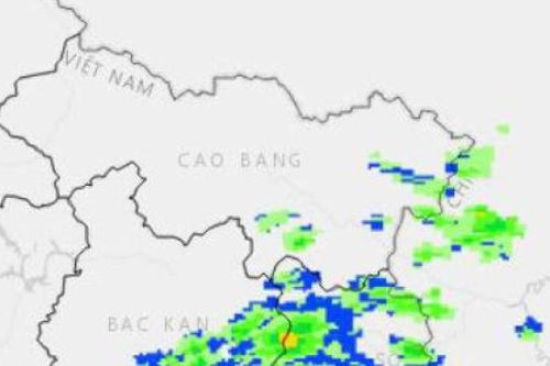 Tin cảnh báo dông, tố, lốc, sét, mưa đá và mưa lớn cục bộ tỉnh Cao Bằng