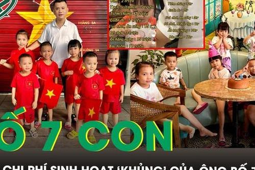 Ông bố 7 con ở Hà Nội hé lộ chi phí sinh hoạt 'khủng', mỗi tháng tiêu hàng trăm triệu