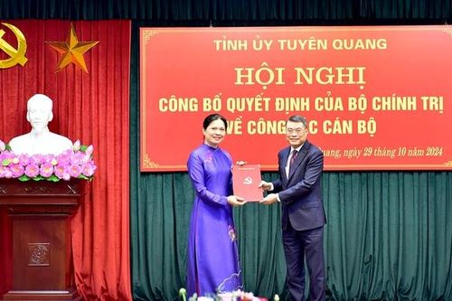 Bà Hà Thị Nga giữ chức vụ Bí thư Tỉnh ủy Tuyên Quang