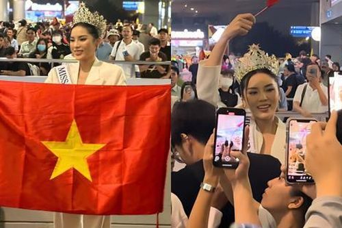 Choáng khi hàng trăm người tiễn Kỳ Duyên đi thi Hoa hậu Hoàn vũ