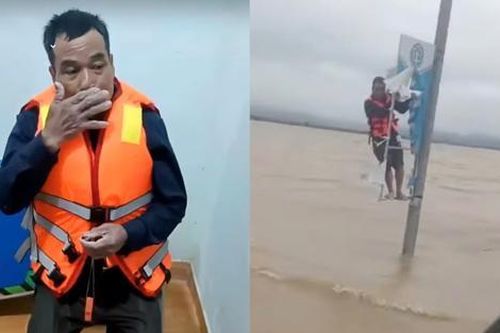 Lật đò khi chạy lũ ở Quảng Bình: Cụ ông bám vào cột điện may mắn thoát cửa tử