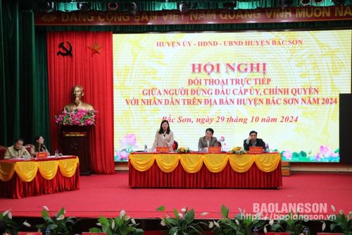 Bắc Sơn tổ chức hội nghị đối thoại trực tiếp giữa lãnh đạo huyện với Nhân dân