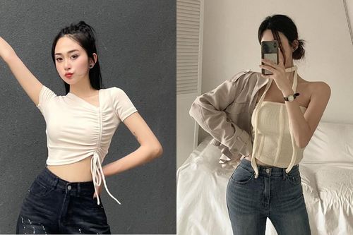 Mẫu áo không hở quá nhiều, lại đa dạng trong cách mix match