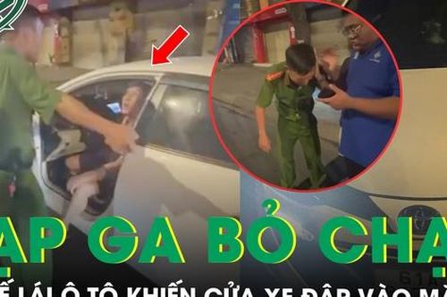 Truy tìm tài xế đạp ga bỏ chạy khiến cửa xe đập vào mặt công an ở TPHCM
