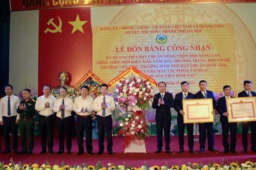 Huyện Sóc Sơn: niềm vui đạt chuẩn nông thôn mới kiểu mẫu ở xã Quang Tiến