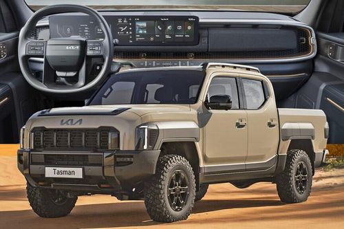 Kia Tasman, 'đối thủ' Toyota Tacoma và Ford Ranger lộ nguyên hình