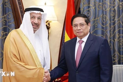 Thủ tướng Phạm Minh Chính tiếp Bộ trưởng Đầu tư Saudi Arabia Khalid Al-Falih
