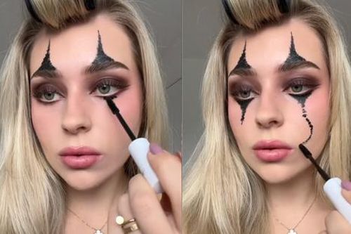 Phong cách trang điểm Halloween cực đơn giản chỉ với mascara và phấn mắt