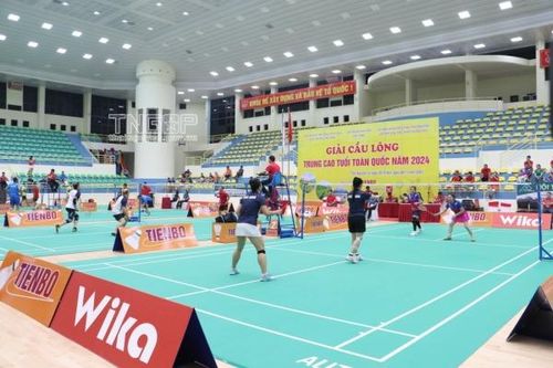 22 đơn vị tham dự Giải Cầu lông trung - cao tuổi toàn quốc năm 2024