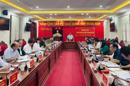 Ban Thường vụ Tỉnh ủy Gia Lai làm việc với Ban Cán sự Đảng Ủy ban nhân dân tỉnh