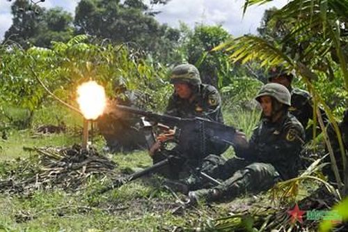 Huyện Chợ Mới (tỉnh An Giang): Hoàn thành diễn tập khu vực phòng thủ năm 2024