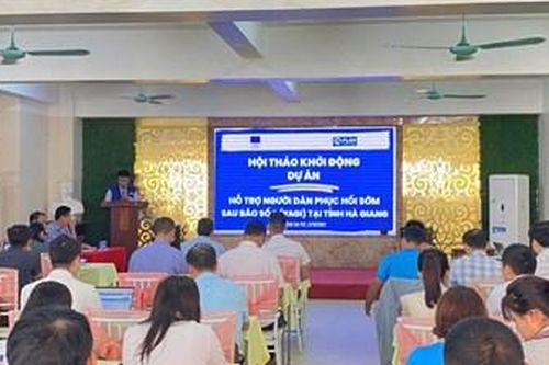 Khởi động dự án 'Hỗ trợ người dân phục hồi sớm sau bão số 3 tại Hà Giang'