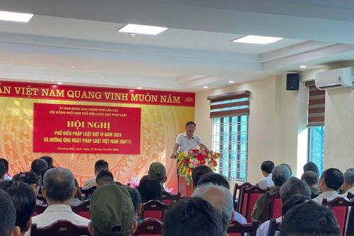Thành phố Lào Cai tổ chức hội nghị tuyên truyền giáo dục pháp luật đợt IV năm 2024