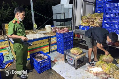 Phát hiện hơn 4 tấn thịt heo chết chờ tuồn ra thị trường tại Trảng Bom