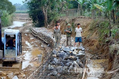 Làm rõ thông tin sạt lở kè tại địa bàn xã Phúc Sơn, huyện Lâm Bình