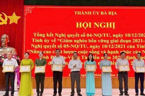 Thành phố Bà Rịa hoàn thành mục tiêu giảm nghèo và nâng cao chất lượng cuộc sống người dân giai đoạn 2021-2025
