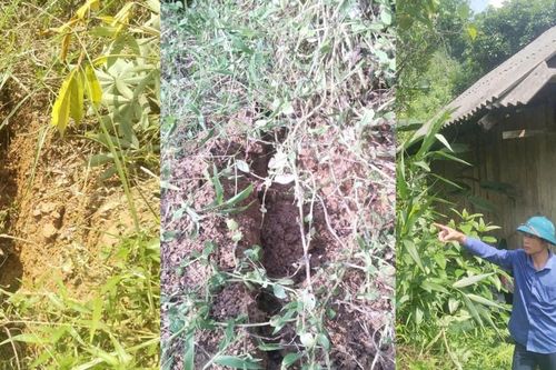 Quảng Bình: Di dời 13 hộ dân do xuất hiện vết nứt có nguy cơ sạt lở đồi