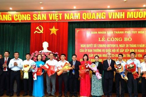 Phú Yên công bố Nghị quyết của Ban Thường vụ Quốc hội về sắp xếp đơn vị hành chính