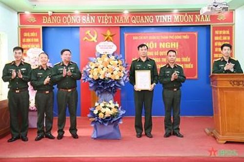 Công bố Quyết định đổi tên Ban CHQS thị xã Đông Triều thành Ban CHQS thành phố Đông Triều