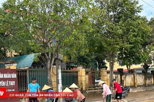 TAND huyện Lệ Thủy nỗ lực khắc phục hậu quả sau cơn Bão số 6
