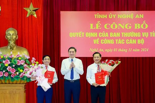 Ban Thường vụ Tỉnh ủy Nghệ An luân chuyển, chỉ định Phó Bí thư Huyện ủy các huyện Yên Thành, Quế Phong
