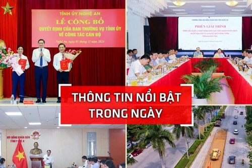 Nghệ An: Thông tin nổi bật ngày 1/11