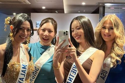 Một hoa hậu 'mặt mày bầm tím' như mới ẩu đả khi đang thi quốc tế
