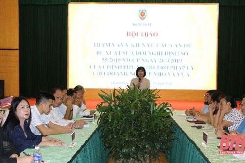 Tham vấn ý kiến về đề xuất sửa đổi nghị định hỗ trợ pháp lý cho doanh nghiệp nhỏ và vừa