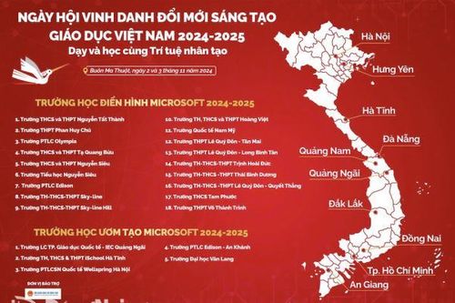 Đồng Nai có 6 trường được vinh danh Trường học điển hình Microsoft