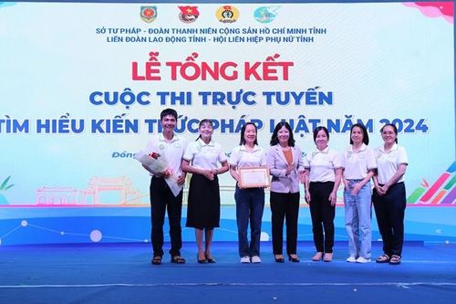 Đội Công đoàn cơ sở trực thuộc đạt Giải nhất Cuộc thi 'Tìm hiểu kiến thức pháp luật'