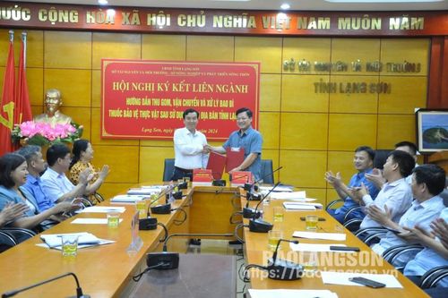 Ký kết liên ngành hướng dẫn thu gom, vận chuyển, xử lý bao bì thuốc bảo vệ thực vật trên địa bàn tỉnh