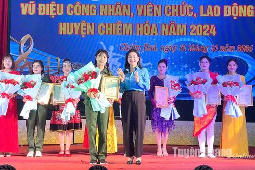 Chiêm Hóa tổ chức Liên hoan Vũ điệu đoàn viên, công nhân viên chức lao động năm 2024