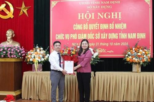 Nam Định: Bổ nhiệm Phó Giám đốc Sở Xây dựng