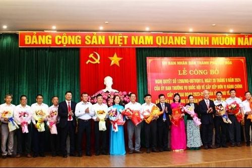 Phú Yên công bố Nghị quyết của Quốc hội sắp xếp lại các xã, phường ở TP Tuy Hòa