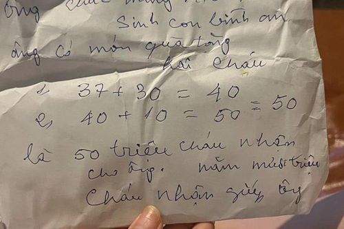 Bức thư tay cảm động của cụ ông 96 tuổi mừng cháu dâu mới sinh