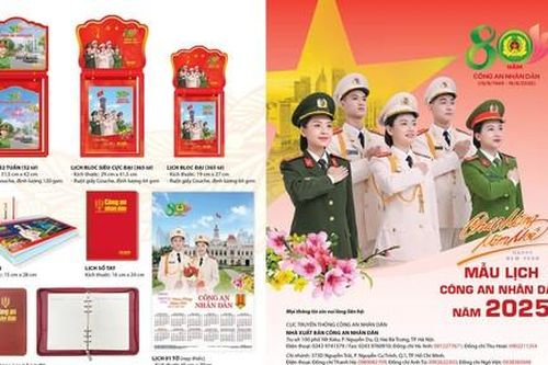 Bộ Lịch CAND năm 2025: Ấn tượng, sinh động các hoạt động của lực lượng