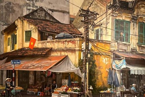 Ấn tượng với 'Xuống phố' của họa sĩ Phạm Bình Chương