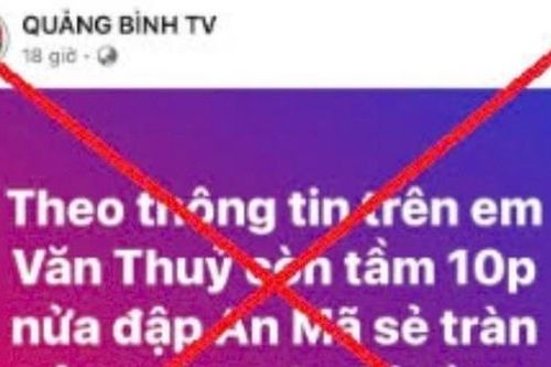 Điều tra, xử lí thông tin sai sự thật, gây hoang mang về lũ lụt ở Quảng Bình