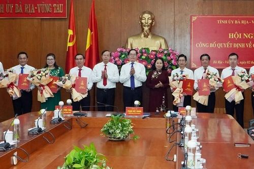 Bà Rịa - Vũng Tàu điều động, bổ nhiệm 8 cán bộ lãnh đạo chủ chốt